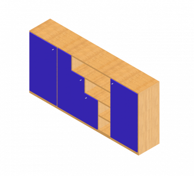 Office wall unit 3DS Max model