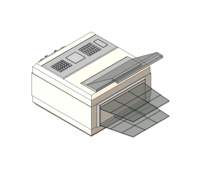 Fax machine Revit model 