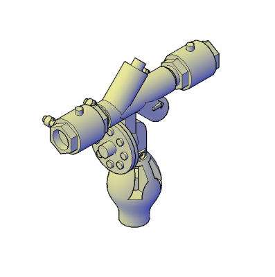 Backflow preventer 3D DWG block