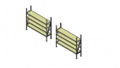 Warehouse racking AutoCAD 3D model