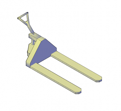 Pallet truck 3D DWG model