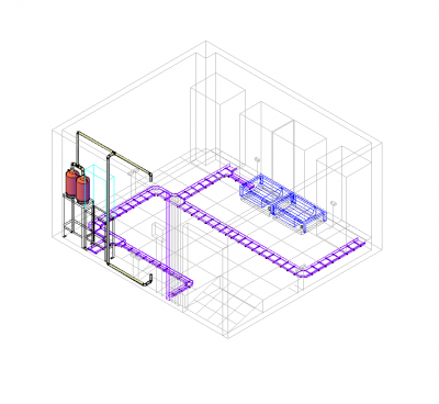 Data centre design 3D DWG model