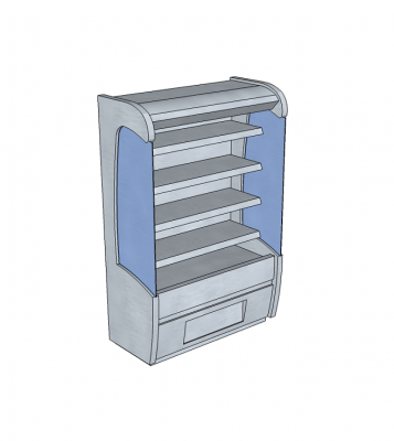 Kühlregal Anzeige Kühler sketchup Block