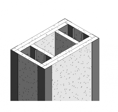 Fire rated column casing Revit model 