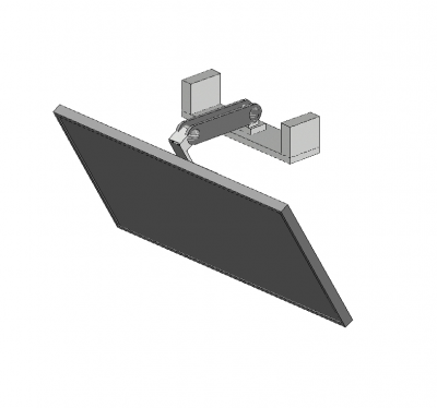 Ceiling mounted monitor 3D DWG model 