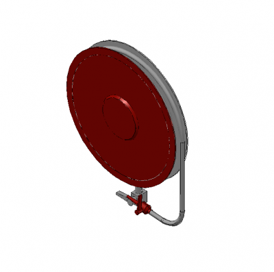 Fire hose 3D DWG model 
