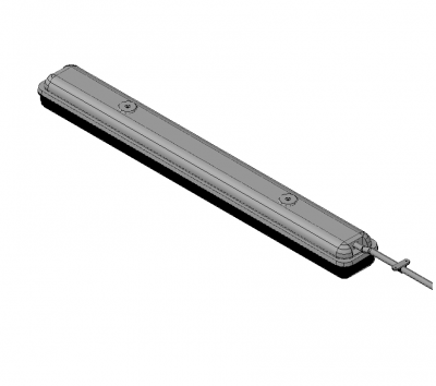 Fluorescent light 3d dwg 