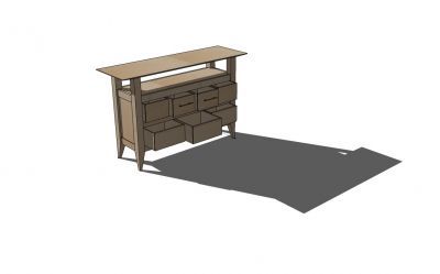 Baby Change and drawers sketchup model