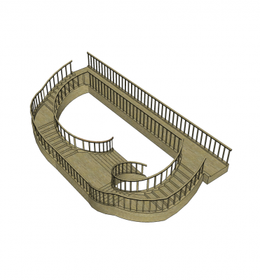 Entrance staircase sketchup model