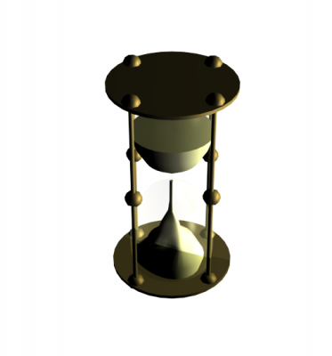 Sand timer 3DS Max model 