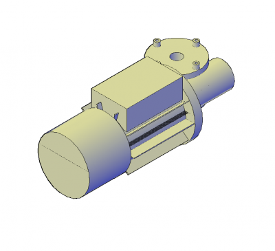 Motor reducer 3D DWG block 