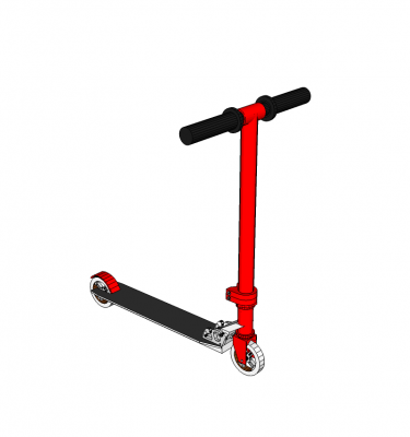 Stunt scooter sketchup model