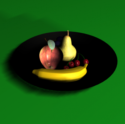 Bowl of fruit 3DS Max model 