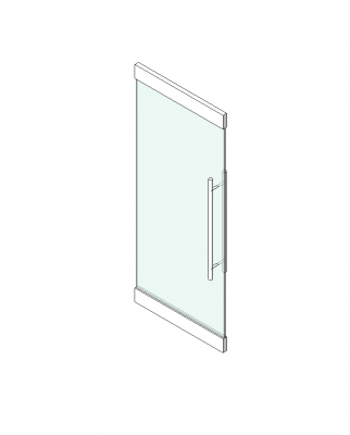 Curtain wall door Revit block