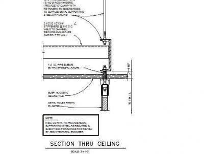 Toilet Partition Support CAD Detail