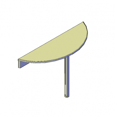 Modello 3D DWG con estensione a mezza luna