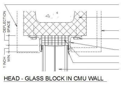 Glass Block in CMU wall dwg