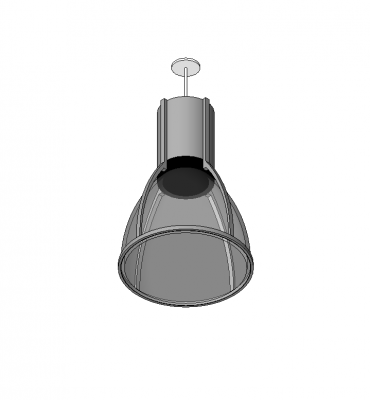 Steel pendant light Revit model