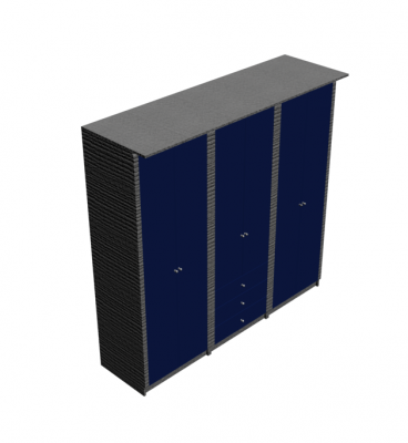 Triple-Kleiderschrank