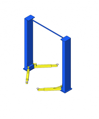 2 Point car lift Revit object