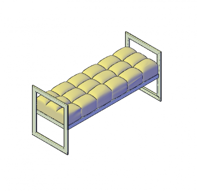Barcelona bench DWG