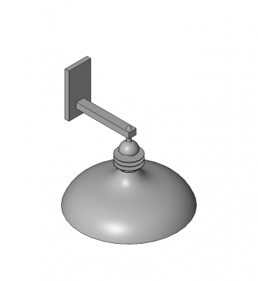 Wall downlight Revit model