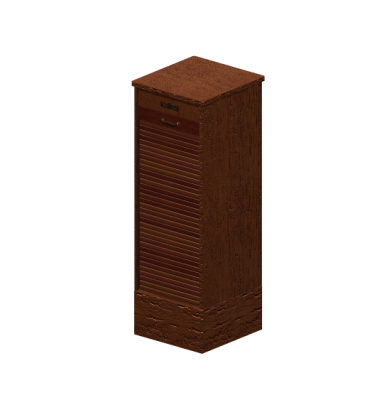 Antique wooden filing cabinet 3DS Max model
