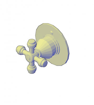 Water stop valve 3D AutoCAD model