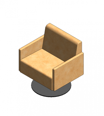 Lounge swivel chair Revit block
