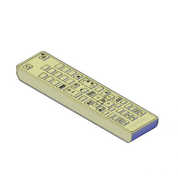 TV Remote control 3D DWG model