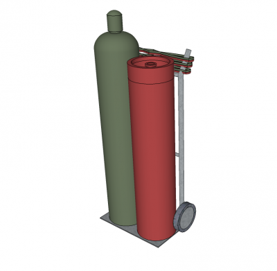 Oxy acetylene bottles Sketchup model