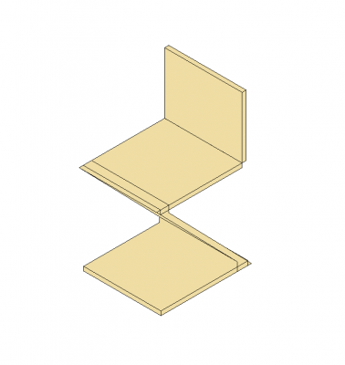 Zig Zag Stuhl Revit-Modell