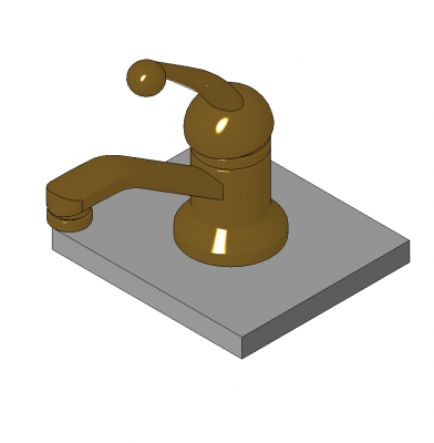 Einzelwaschtisch-Armatur Revit Familie