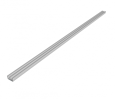 Glas-Schiebetürschiene Sketchup-Modell