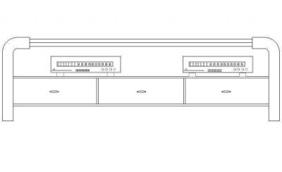 Unidad de almacenamiento de dormitorio dwg