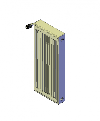 Vertical Radiator 3D AutoCAD model