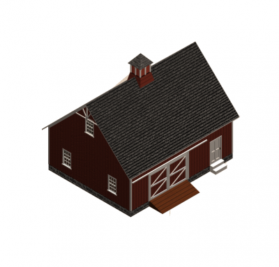 Machine shed 3d max block