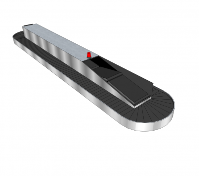 Baggage carousel Sketchup model 