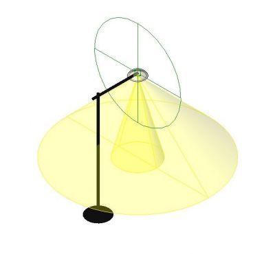Floor Lamp - Arm Extension Revit Family 