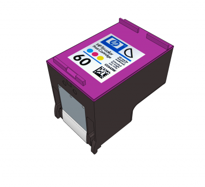 Ink cartridge Sketchup model