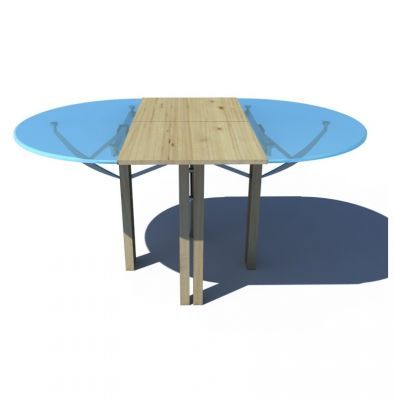 mesa de cristal extensible modelo vray 3DS MAX