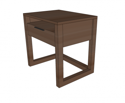 Modernes Nachttisch Sketchup Modell