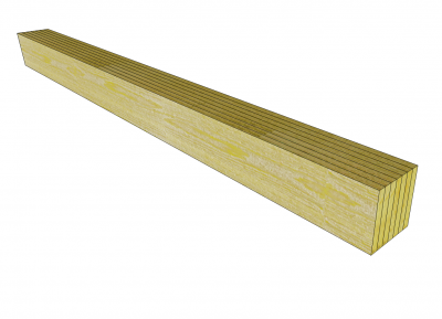 Glulam beam Sketchup model 