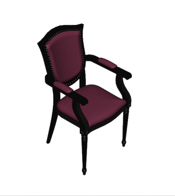 Victorian style chair 3D Max block