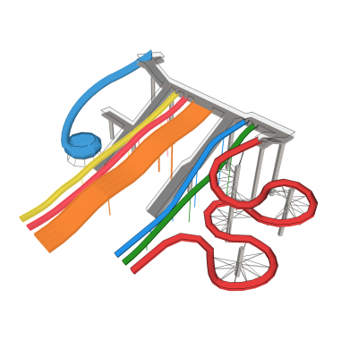 Water slides sketchup models