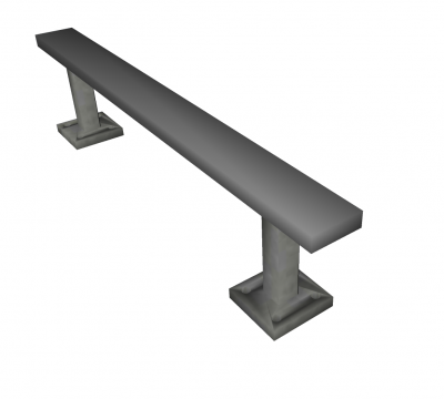 Low grind rail sketchup model