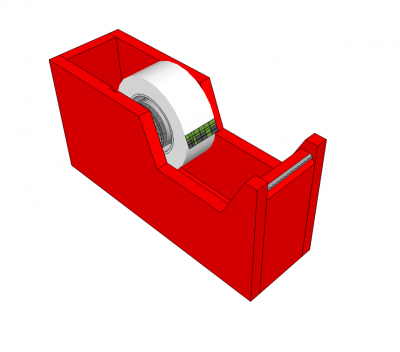 Sellotape-Spender Sketchup-Modell