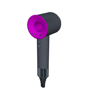 Dyson supersonic hair dryer Sketchup model