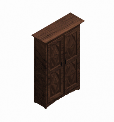 3DS max Modell Antique Kleiderschrank