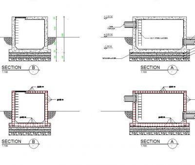 Concrete Water Tank dwg